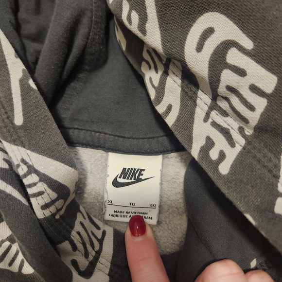 Nike Gray Logo Hoodie - Picture 3 of 3